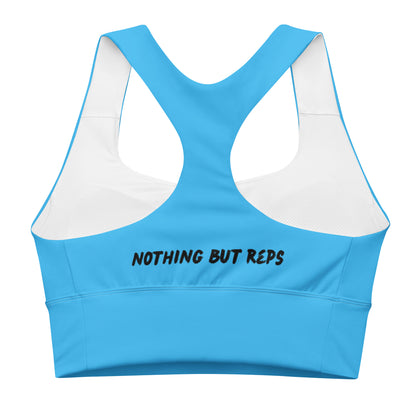 Longline Sports Bra - Cool Blue