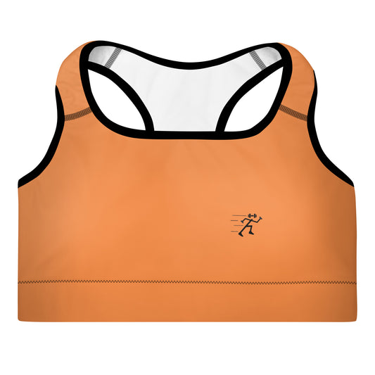 Padded Sports Bra - Orange Twist