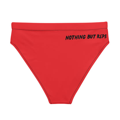 HydroFit High-Waisted Bikini Bottom - Red Hot