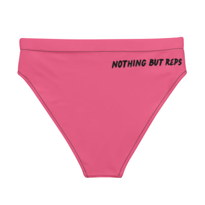 HydroFit High-Waisted Bikini Bottom - Pink